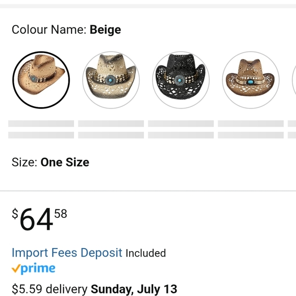 QWINEE Ombre Bead Decor Hollow Out Cowboy Hat Straw Cowboy Cowgirl Hats Summer B - Picture 7 of 8